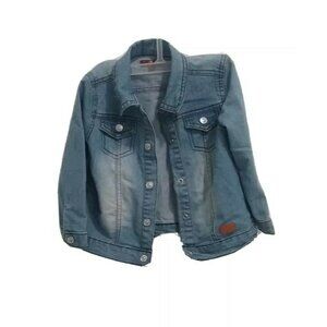 7 Seven For All Mankind Girls Jean Denim Jacket Size 2T Button